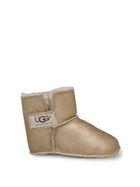 UGG Napa Baby Gold Metallic Sherpa Lined Boots Booties Medium